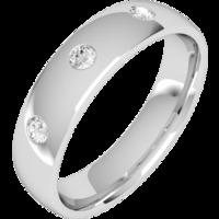 A classic Round Brilliant Cut diamond set ring in 18ct white gold