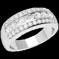 A stunning Round Brilliant Cut dress diamond ring in 18ct white gold