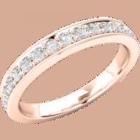 a stunning round brilliant cut diamond eternitywedding ring in 18ct ro ...