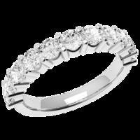 a stunning round brilliant cut diamond eternity ring in palladium