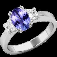 A stunning Tanzanite & diamond ring in platinum