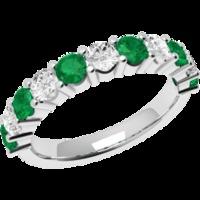 a beautiful round brilliant cut emerald diamond eternity ring in 18ct  ...