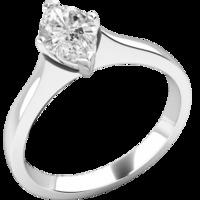 a stunning marquise cut solitaire diamond ring in 18ct white gold