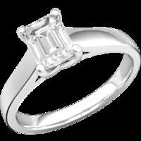 A stunning Emerald Cut solitaire diamond ring in platinum