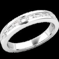 A beautiful Baguette Cut diamond set wedding/eternity ring in 18ct white gold