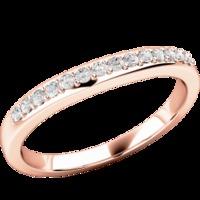 A beautiful Round Brilliant Cut diamond set wedding/eternity ring in 18ct rose gold