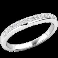 A beautiful Round Brilliant Cut diamond set wedding/eternity ring in 18ct white gold