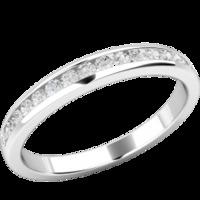 A stunning Round Brilliant Cut diamond set wedding/eternity ring in 18ct white gold