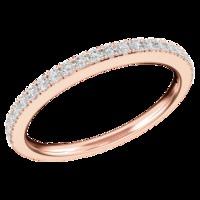 A stunning Round Brilliant Cut diamond eternity ring in 18ct rose gold