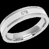 A stylish ladies diamond set wedding ring in platinum