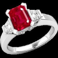 A stunning Ruby & diamond ring in platinum