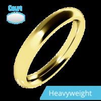 A classic courted ladies wedding ring in heavy-weight 9ct yellow gold