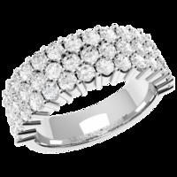 A gorgeous Round Brilliant Cut dress/eternity style diamond ring in 18ct white gold