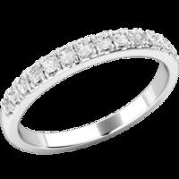 A stylish diamond-set wedding/eternity ring in 18ct white gold