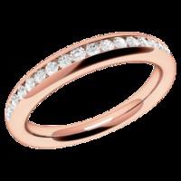 A gorgeous Round Brilliant Cut diamond set eternity/wedding ring in 18ct rose gold
