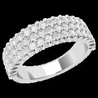 A dazzling Round Brilliant Cut diamond eternity ring in 18ct white gold