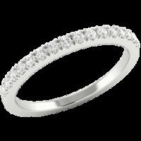 A classic Round Brilliant Cut diamond set wedding/eternity ring in palladium