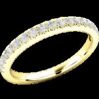 A classic Round Brilliant Cut diamond set wedding/eternity ring in 18ct yellow gold