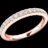 A classic Round Brilliant Cut diamond set wedding/eternity ring in 18ct rose gold