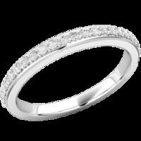 A classic diamond-set ladies eternity/wedding ring in 9ct white gold