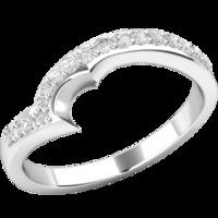 A Round Brilliant Cut diamond set wedding/eternity ring in palladium