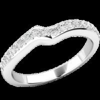 A Round Brilliant Cut diamond set wedding/eternity ring in palladium