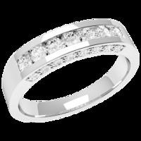 A stunning Round Brilliant Cut dress diamond ring in 18ct white gold