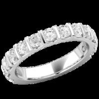 A dazzling Round Brilliant Cut diamond eternity/wedding ring in 9ct white gold