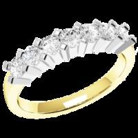 a stunning round brilliant cut diamond eternity ring in 18ct yellow wh ...