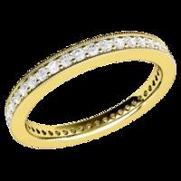 A stunning Round Brilliant Cut full diamond eternity/wedding ring in 18ct yellow gold