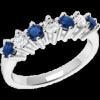 a luxurious round brilliant cut sapphire diamond eternity ring in 18ct ...