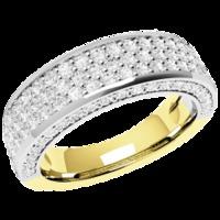 A stunning Round Brilliant Cut diamond dress/eternity ring in 18ct yellow & white gold