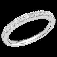 A sparkling Round Brilliant Cut diamond eternity/wedding ring in 9ct white gold