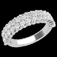 A stunning Round Brilliant Cut diamond eternity ring in 18ct white gold