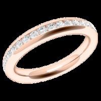 A classic Round Brilliant Cut diamond set ladies eternity/wedding ring in 18ct rose gold