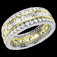 A breathtaking diamond-set ladies eternity/wedding ring in 18ct yellow & white gold