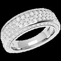 A stunning Round Brilliant Cut diamond dress/eternity ring in platinum