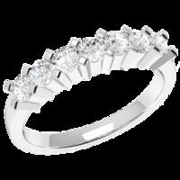 a stunning round brilliant cut diamond eternity ring in 18ct white gol ...