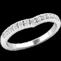 A Round Brilliant Cut diamond set wedding/eternity ring in 9ct white gold