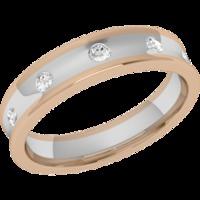 a stunning ladies diamond set wedding ring in 18ct white rose gold