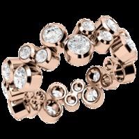 A lovely scattered diamond set ladies ring in 18ct rose gold