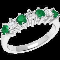 a luxurious round brilliant cut emerald diamond eternity ring in 18ct  ...