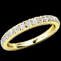 A stylish Round Cut diamond eternity/wedding ring in 18ct yellow gold