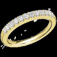 A sparkling Round Brilliant Cut diamond eternity/wedding ring in 18ct yellow gold