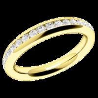 A classic Round Brilliant Cut diamond set ladies eternity/wedding ring in 18ct yellow gold
