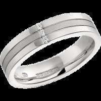 A striking ladies diamond set wedding ring in platinum