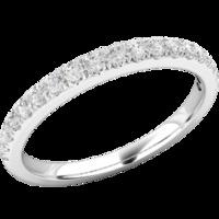 A classic Round Brilliant Cut diamond set wedding/eternity ring in platinum