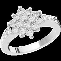 A gorgeous Round Brilliant Cut dress diamond ring in 18ct white gold