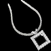 A stunning Round Brilliant Cut diamond pendant in 9ct white gold