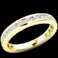 A stylish Round Brilliant Cut diamond eternity/wedding ring in 18ct yellow gold